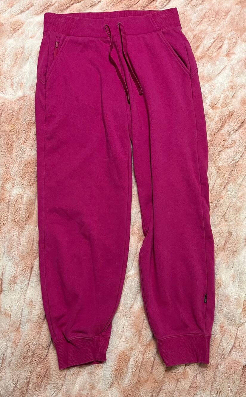 Athleta Triumph Joggers Women’s Small Petite Electric Fuchsia Pink Drawstring